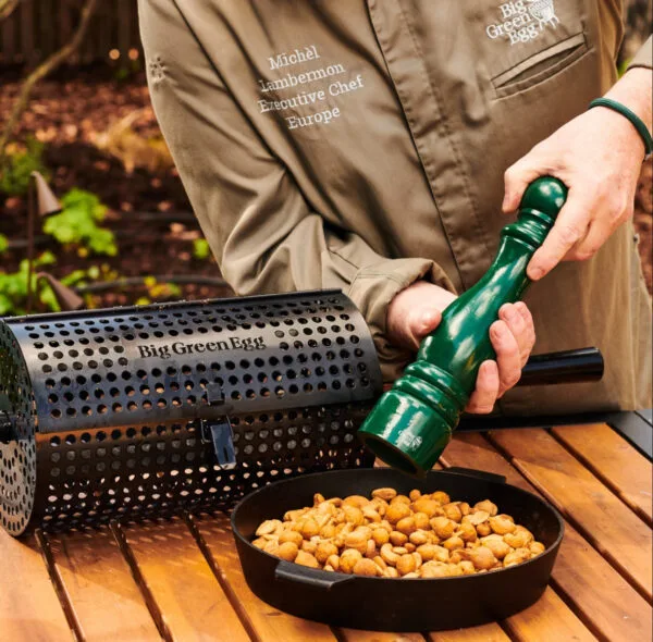 Pitt-Big Green Egg-Tumbler mand rotisserie-4