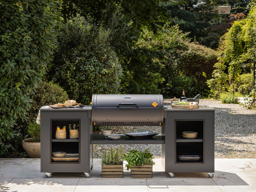 barilo top houtskoolbarbecue - inbouw