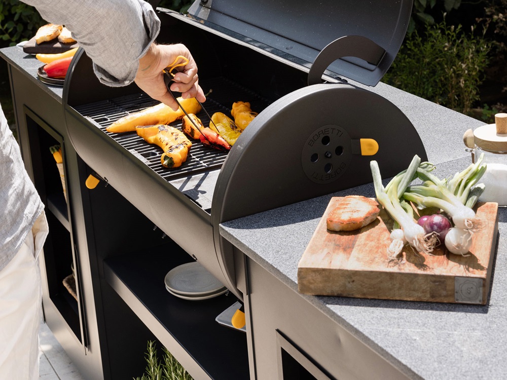 barilo top houtskoolbarbecue - inbouw