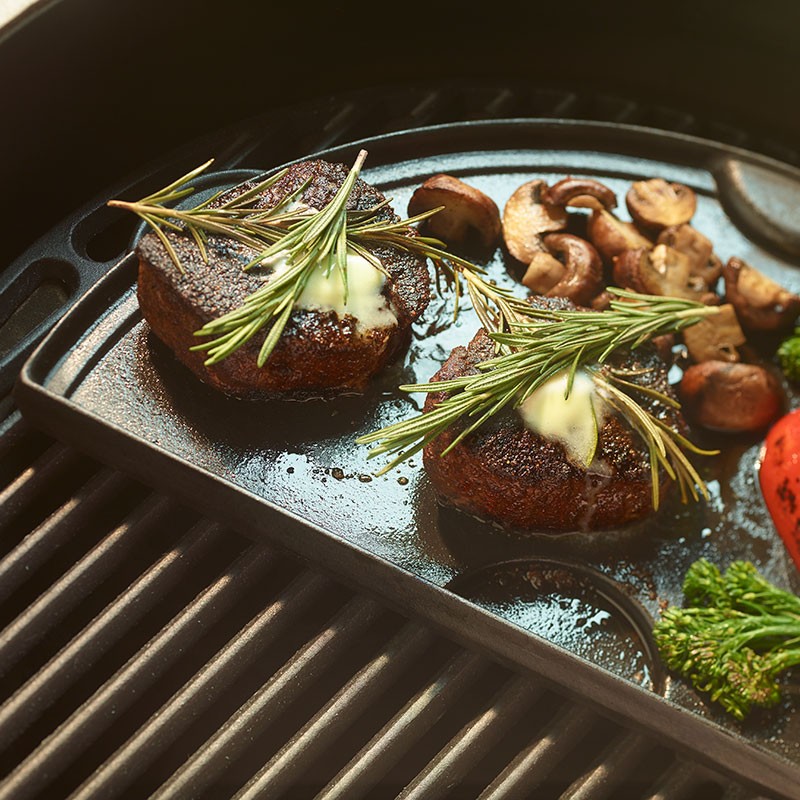 half cast iron plancha xl