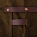 schort n°547 gewaxt canvas en leder - tobacco