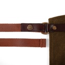 schort n°547 gewaxt canvas en leder - tobacco