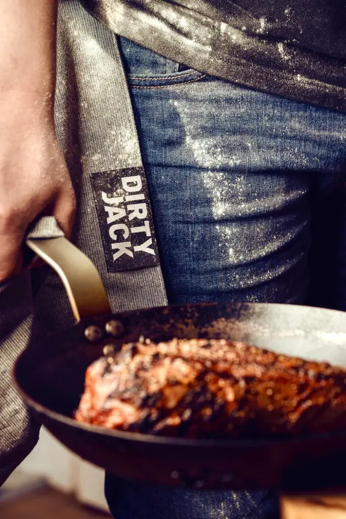 kookdoek charcoal-black label 