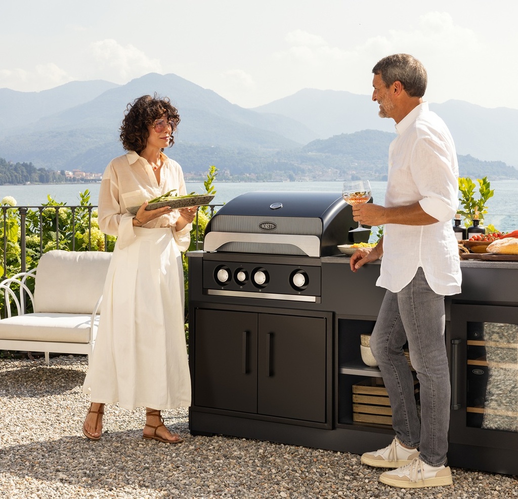 leonardo top 3-brander gasbarbecue-inbouw