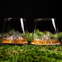 set van 2 topographic glazen - Tre Cime & Mt Rosa