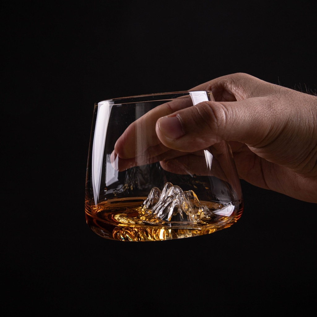 set van 2 topographic glazen - Tre Cime & Mt Rosa