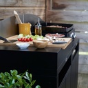 keukenmeubel voor plancha met tablet 80 x 55 cm, zwart