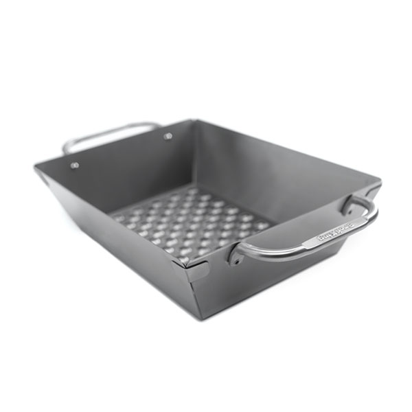 wok diep inox, geperforeerd (33 x 25 cm)