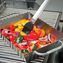 wok diep inox, geperforeerd (33 x 25 cm)