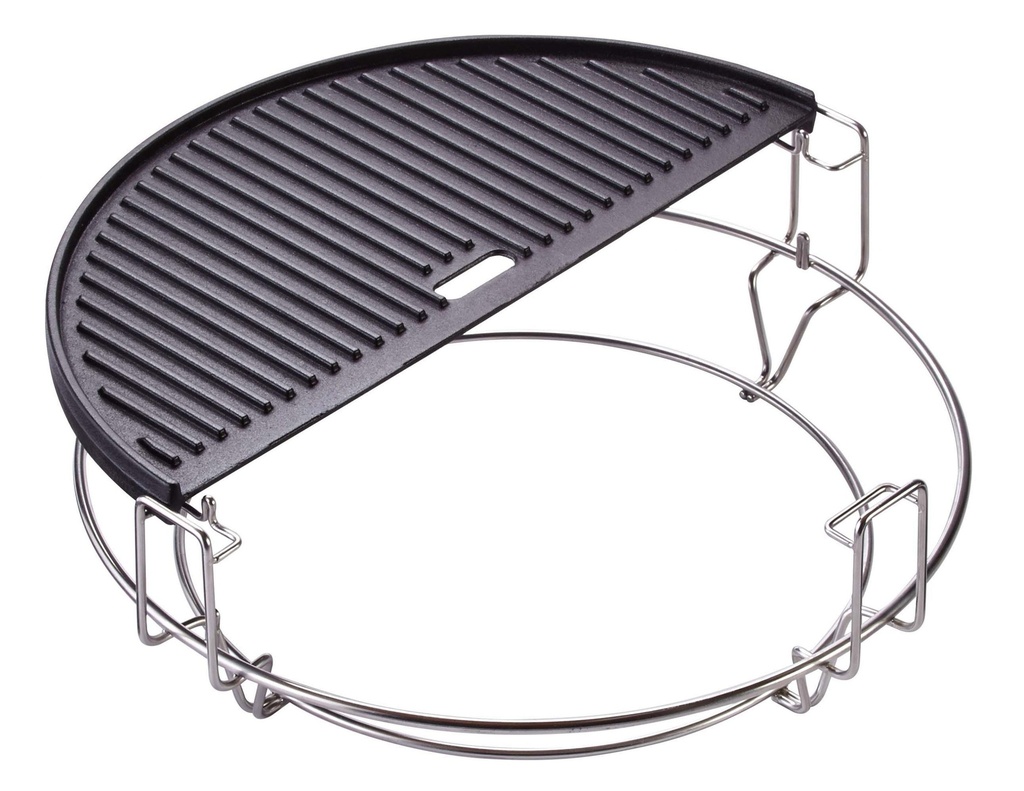 half moon cast iron reversible griddle classic joe