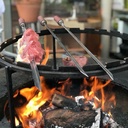 horizontal skewers set 100 (voet+ring+3spiesen)