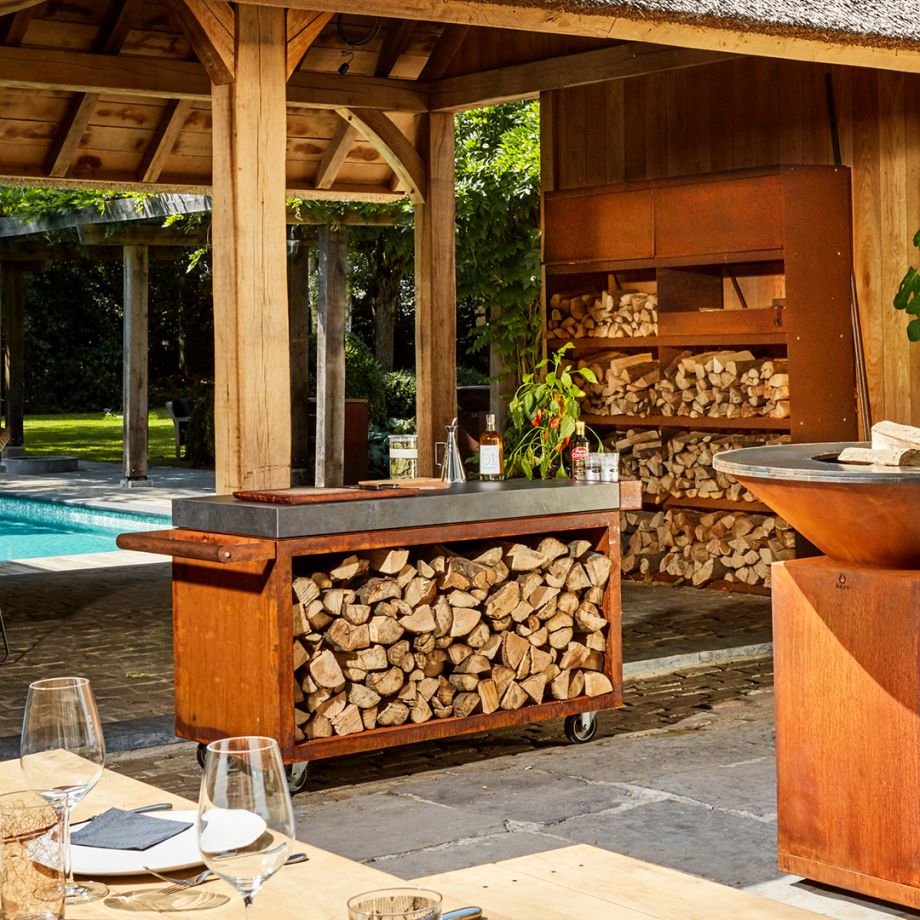 mise en place table corten pro 135 cd