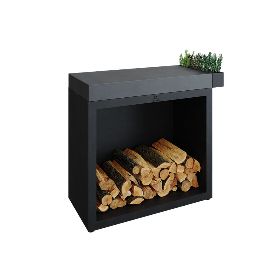 butcher block storage black 90 cd