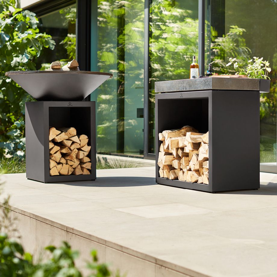 butcher block storage black 90 cd