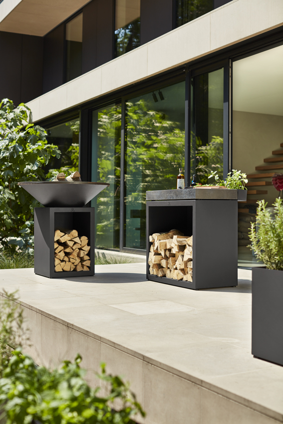 butcher block storage black 90 cd