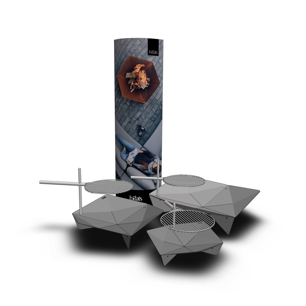 triple grillrooster dia 45 + houder