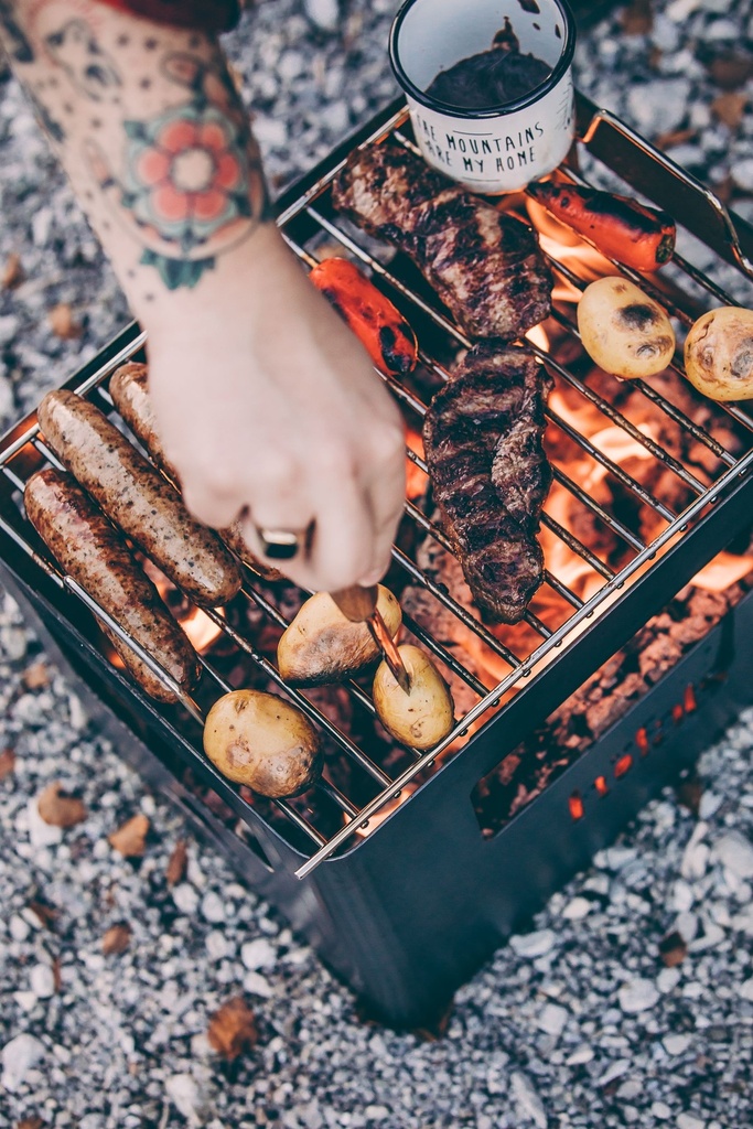beer box vuurkorf grillrooster