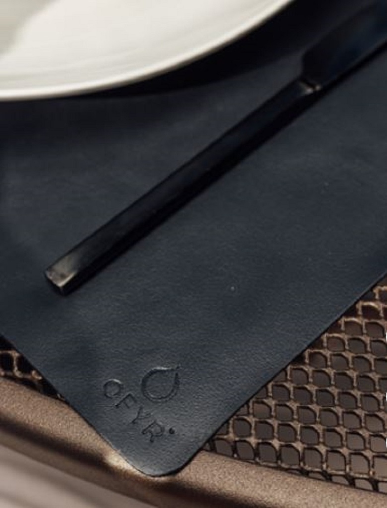 placemats black 4 stuks/set