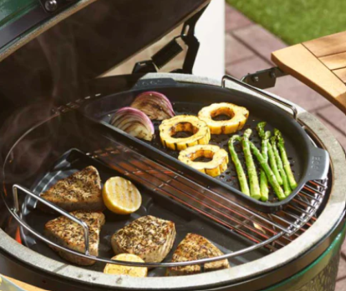 Pitt-Big Green Egg-Geperforeerde halve grill L-3