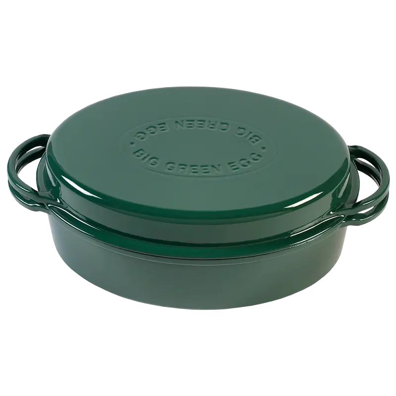 Groene Dutch Oven ovaal 35 cm, 5.2 l
