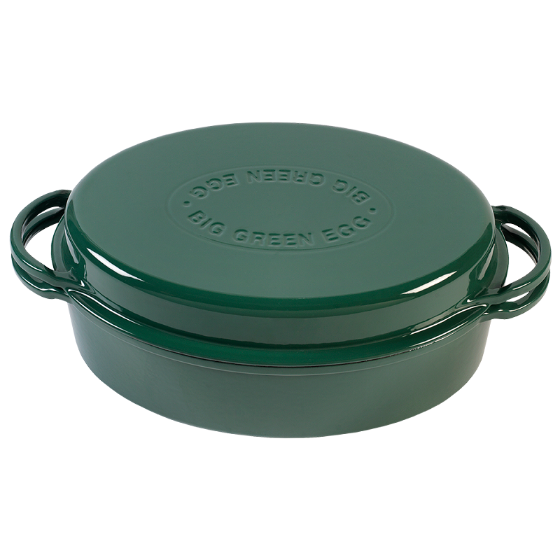 Groene Dutch Oven ovaal 35 cm, 5.2 l
