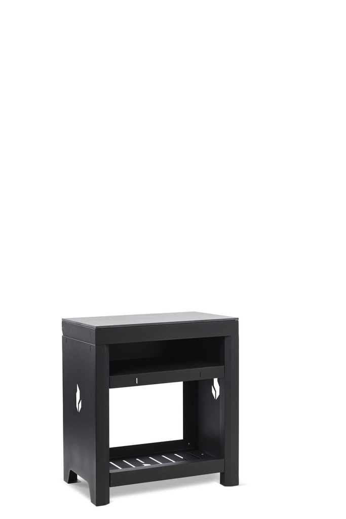 Zijtafel single zwart-keramiek antraciet