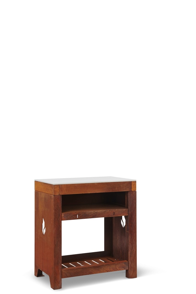 Zijtafel single corten-keramiek antraciet