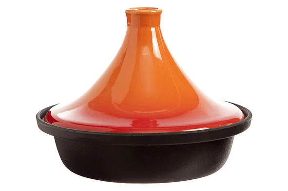 Tajine zwart-oranje dia 25cm
