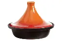 Tajine zwart-oranje dia 25cm