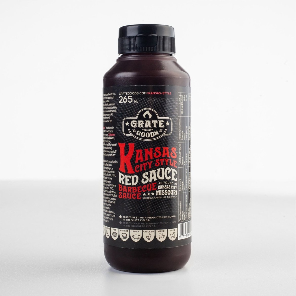 Kansas city rode barbecue saus 265 ml