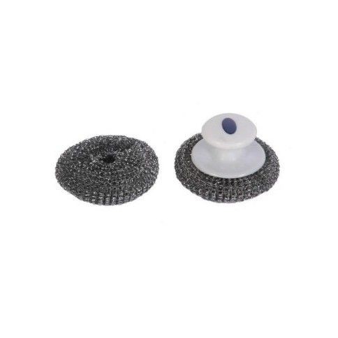 2 roestvrijstalen bollen met houder