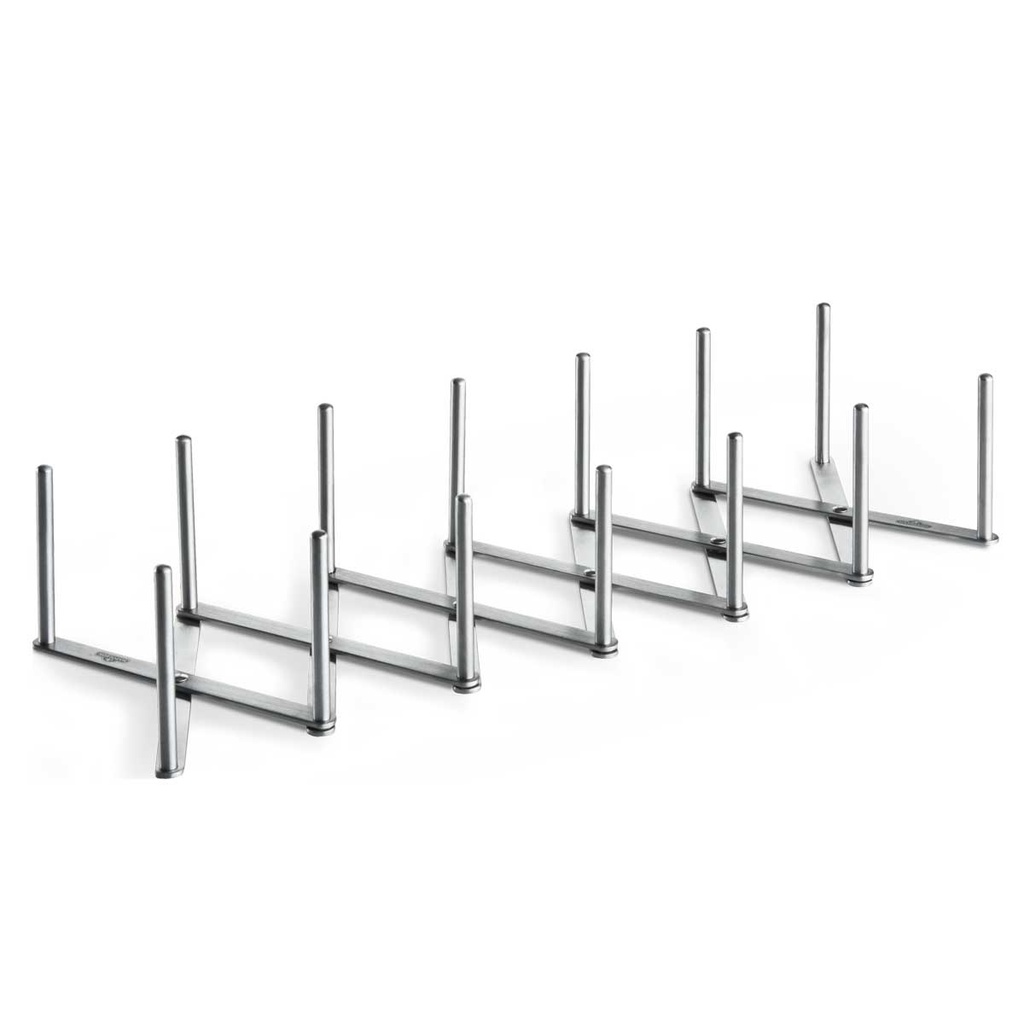 Rvs spareribhouder, verstelbaar