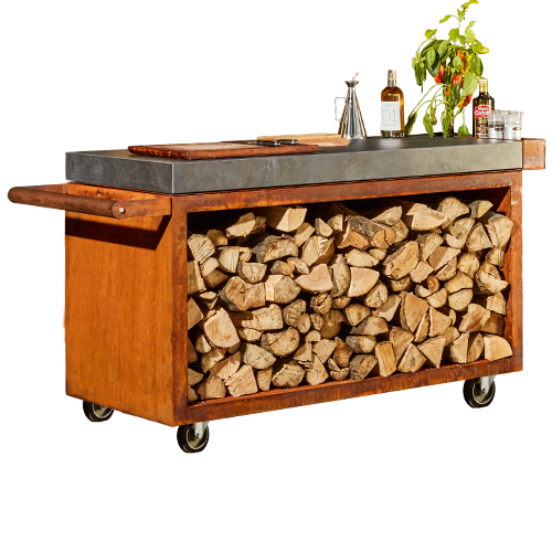 Mise en place table corten Pro 135 cd