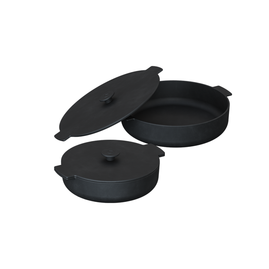 Gietijzeren pannenset 21-26 cm