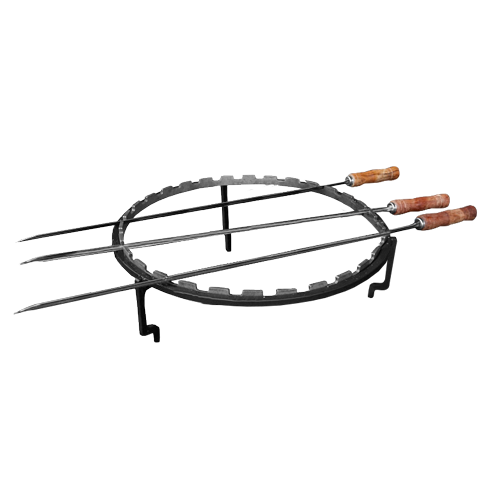 Horizontal spiezen set 100 (voet+ring+3 spiezen)