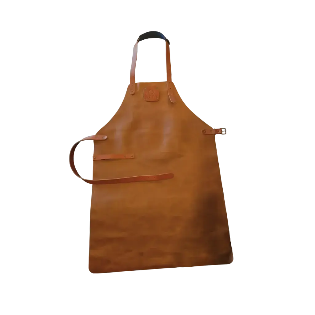 Leather apron brown