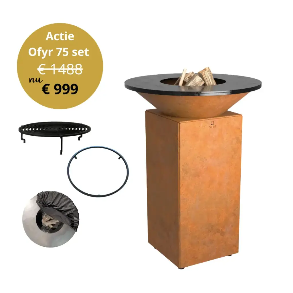 75 corten set incl 3 accessoires