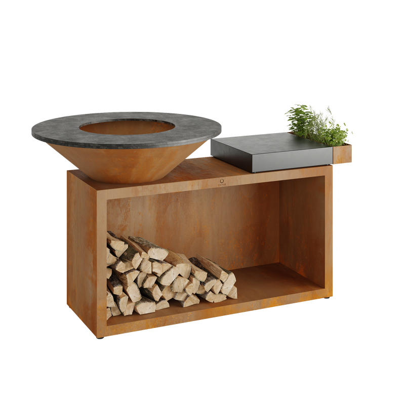 Island+ corten 100 donkergrijze keramiek