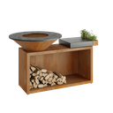 Island+ corten 100 donkergrijze keramiek