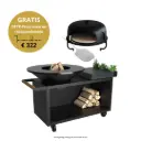 Island+ zwart 100 Pro donkergrijze keramiek 