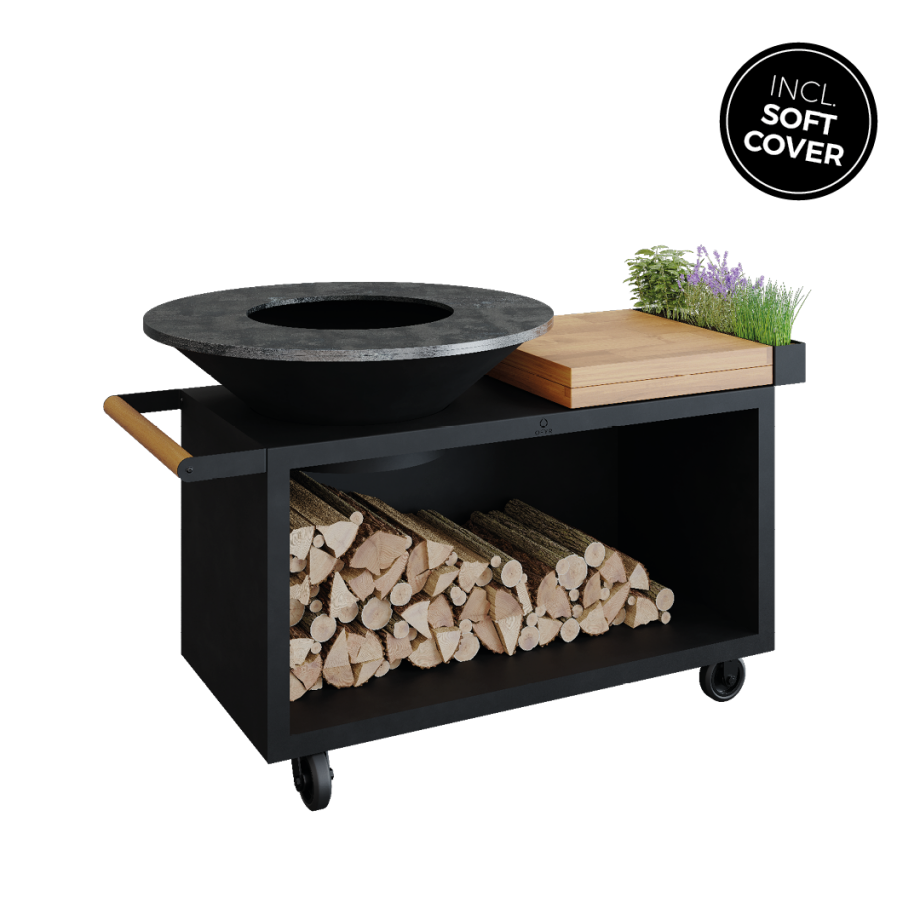 Island+ zwart 100 pro teak wood 