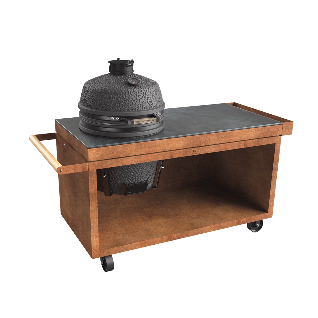 Kamado table corten 150 Pro+ ceramic dark 