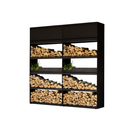 wood storage black 200