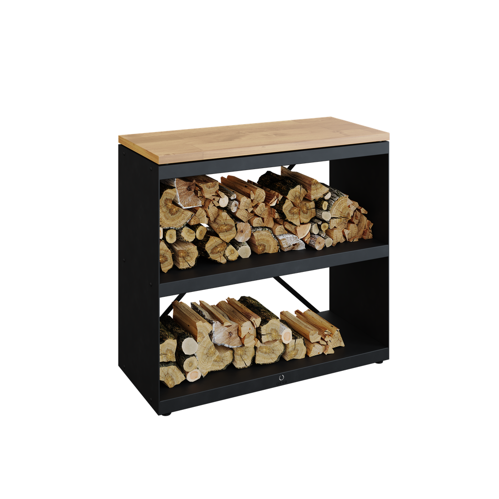 wood storage dressoir black