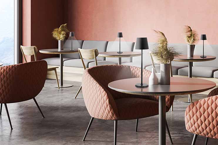 Feline tafellamp dimbaar zwart rond 11 x 38.5 cm