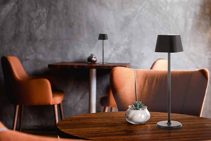 Georgina tafellamp dimbaar zwart 11 x 38.5 cm