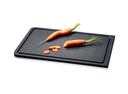 Snijplank band met sapgeul, Duracore zwart 44x29.8x0.9