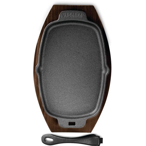 PRO gietijzeren pan met onderzetter