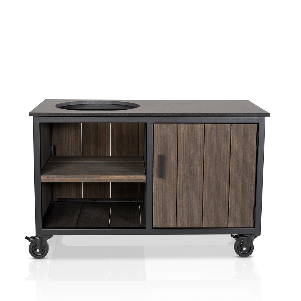 Buitenkeuken bamboo graphite storage