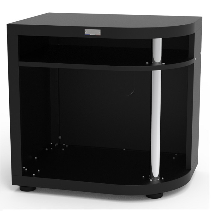 Meubel afgerond rechts 80 x 55 cm, zwart 